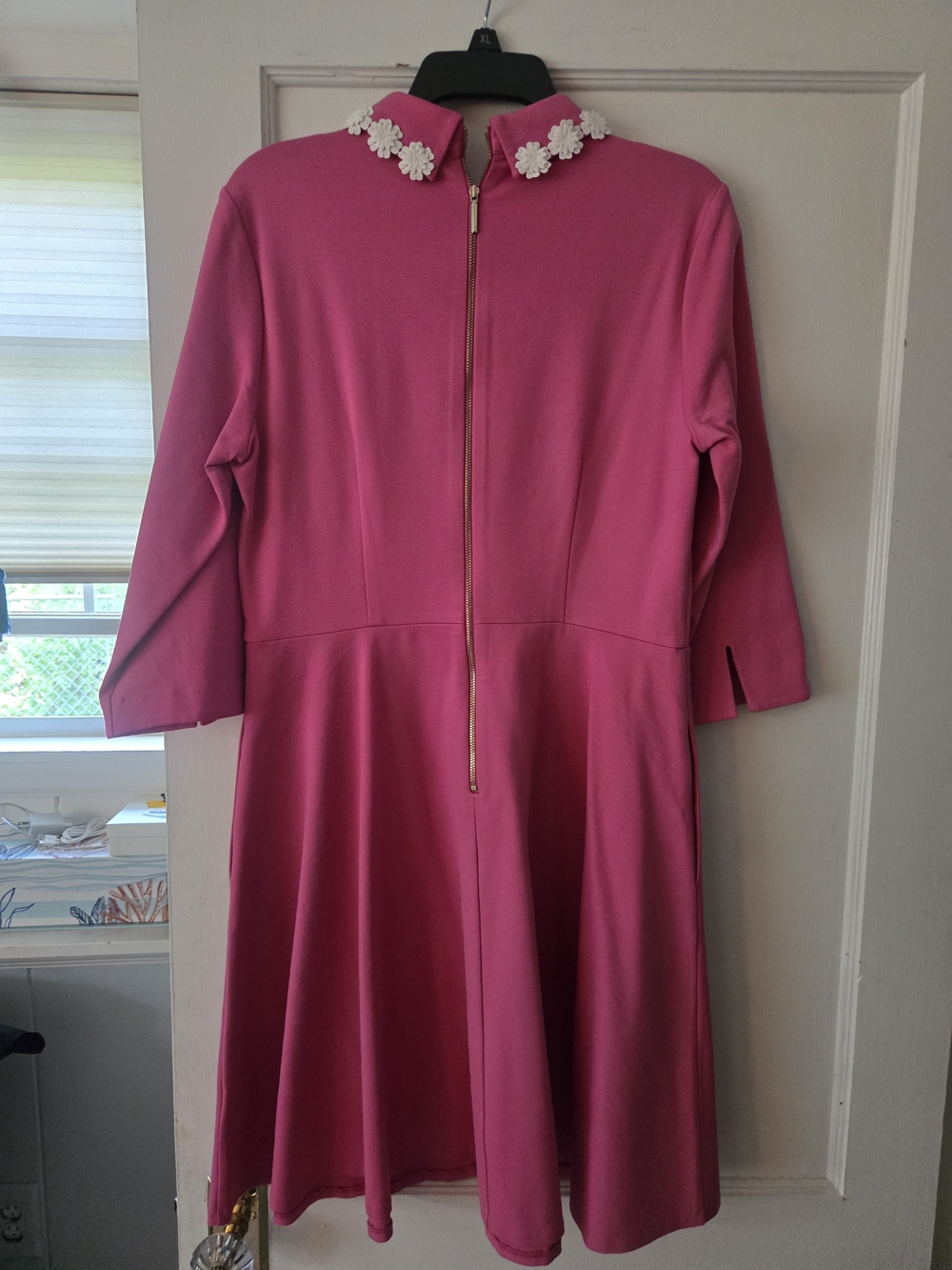 Kate Spade Floral Collar Pink Ponte Dress - Picture 4 of 5